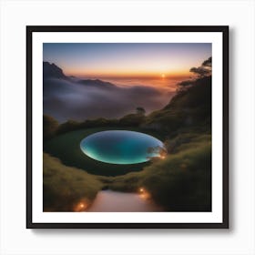 Pool In The Mountains Art Print