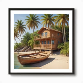 House On The Beach Art Print