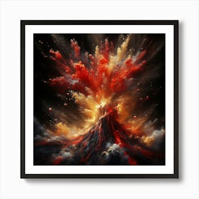 Explosion Of A Volcano 3 Art Print