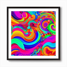 Abstract Psychedelic Art 3 Art Print