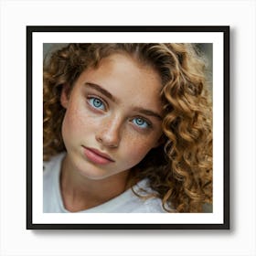Portrait Of A Young Girl Art Print