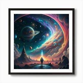 Space Painting Art Print