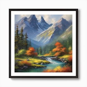 Autumn In The Mountains Art Print