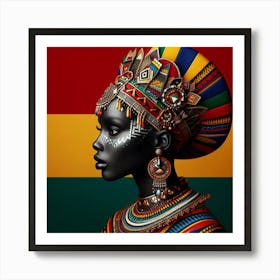 African Woman Portrait 1 Art Print