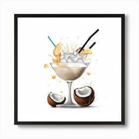 Coconut Cocktail Art Print