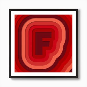 F Paper Alphabet  Art Print