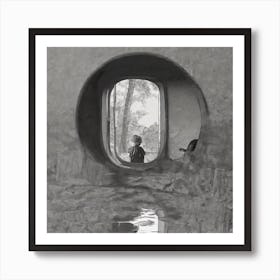 Child In A Window Art Print