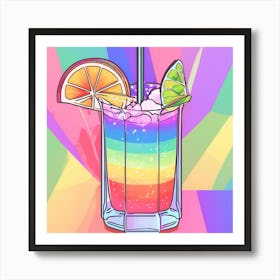 Rainbow Cocktail 5 Art Print