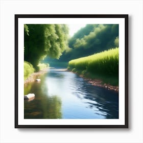 River In The Forest 10 Art Print