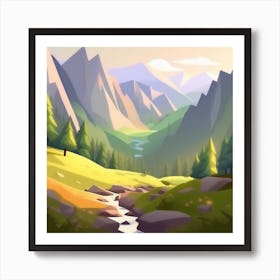 Landscape Painting 101 Art Print