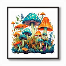 Mushroom Painting 10 Art Print