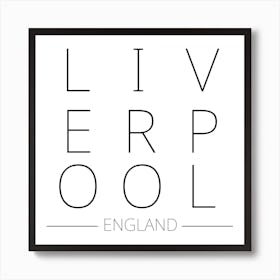 Liverpool England Typography City Country Word Art Print