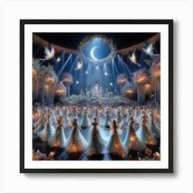 Enchanted Forest paintings art print Art Print