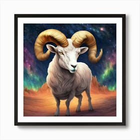 Ram In The Desert 9 Art Print