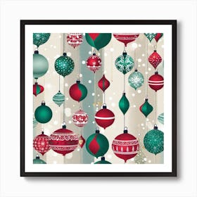 Christmas Ornaments 19 Art Print