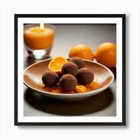 Chocolate Orange Truffles Art Print