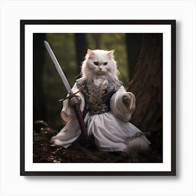 Lord Of The Ring Cat Art Print