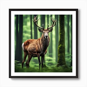 Deer In The Forest 1 Art Print