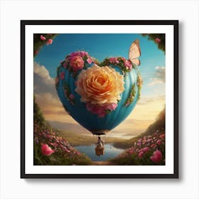 Heart Of Roses 1 Art Print