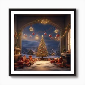 Christmas Scene Art Print