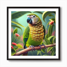 Parrot In The Forest Art Print