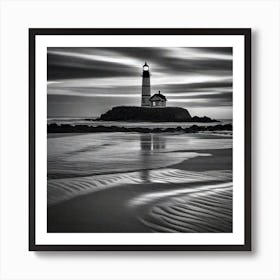 Lighthouse At Dusk 2 Art Print