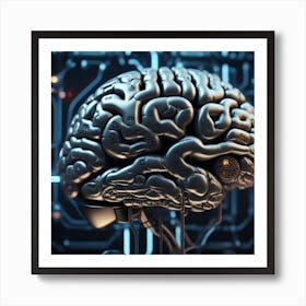 Artificial Intelligence Brain 57 Art Print