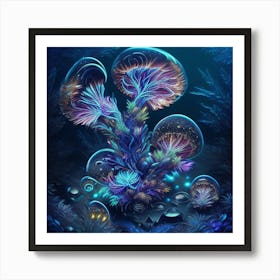 Psychedelic Jellyfish Art Print