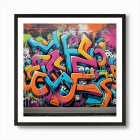 Graffiti Wall 2 Art Print