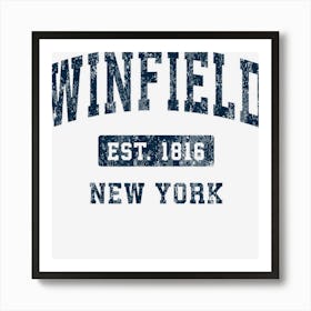 Winfield New York Ny Vintage Athletic Sports Design Art Print