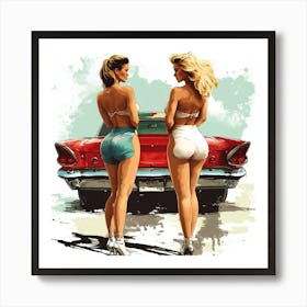 Pin Up Girls 2 Art Print