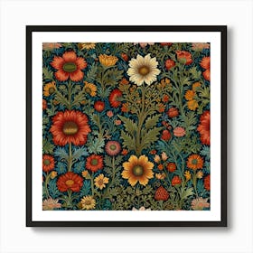 William Morris Floral Art Print