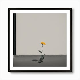 Single Yellow Flower Art Print