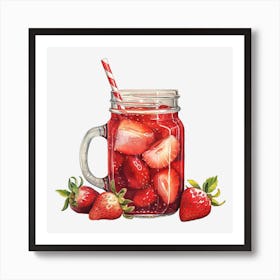 Strawberry Iced Tea 1 Art Print