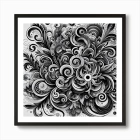 Abstract Ornamental Tatto Art Print