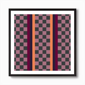 Checkered Fabric Striped Art Print