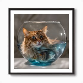 Cat In A Fish Bowl 18 1 Art Print