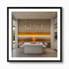 Sunset In The Kitchen Art Print