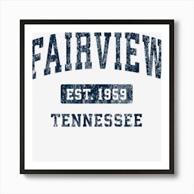 Fairview Tennessee Tn Vintage Athletic Sports Design Art Print