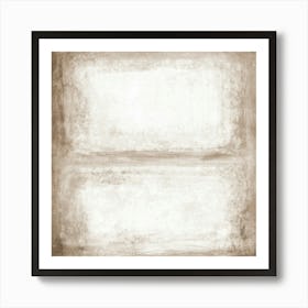 Abstract Minimalist square neutral art work, Rothko Inspired Reflections Neutral Art Print