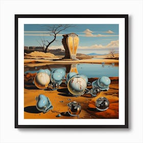 Magic021 The Persistence Of Memory Salvador Dali With Easter 1 Art Print