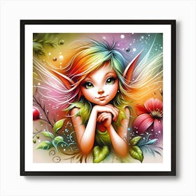 Rainbow Faerie 1 Art Print