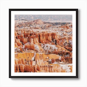 Red Rock Desert Winter Art Print