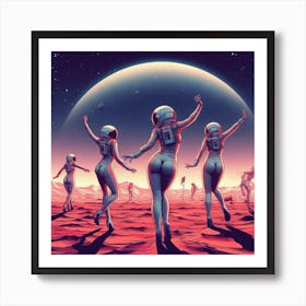 Space Dancers 1 Art Print