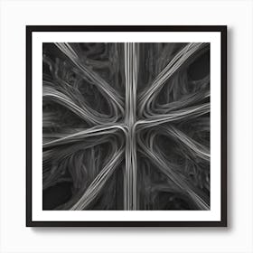 Abstract Black And White 1 Art Print
