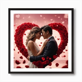 Valentine'S Day and lovely couple Art Print