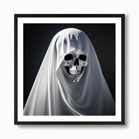 Ghost In White Art Print