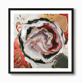 Abstract Flower Canvas Print Art Print