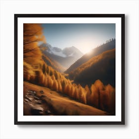 Autumn In The Mountains Art Print