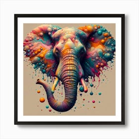 Colorful Elephant 1 Art Print